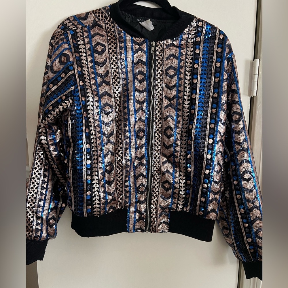 Sequin Bomber Jacket